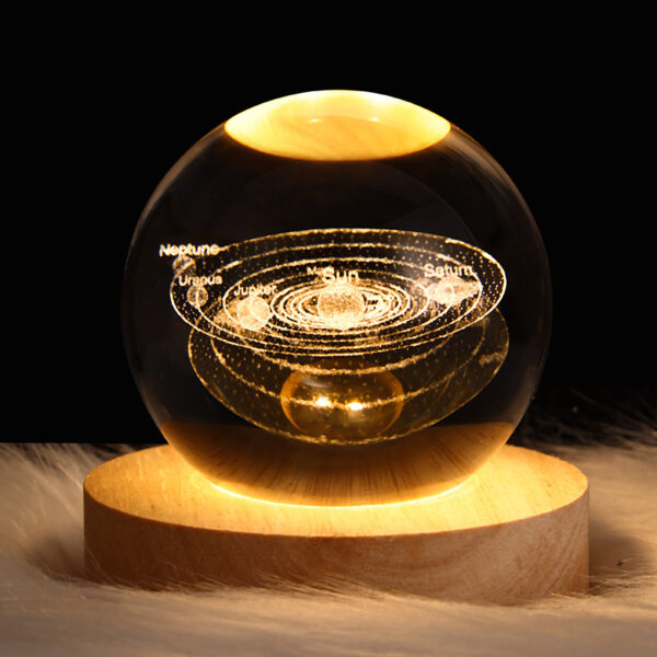 Luminous Starry Sky And Planets Moon Moon Crystal Ball Small Night Lamp Projection Ambience Light Creative Gift New Strange Gift - Image 7