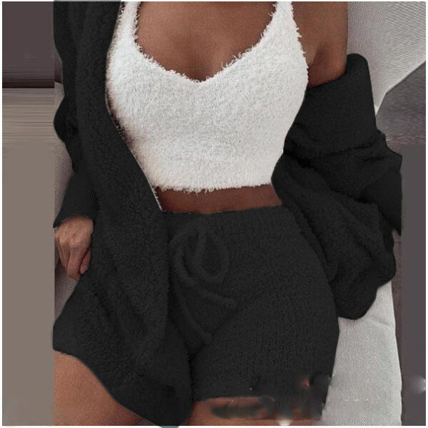 3 Pieces Of Fashionable Ladies Plush Home Clothes - Image 8