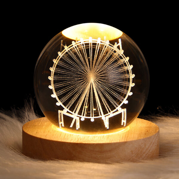 Luminous Starry Sky And Planets Moon Moon Crystal Ball Small Night Lamp Projection Ambience Light Creative Gift New Strange Gift - Image 5